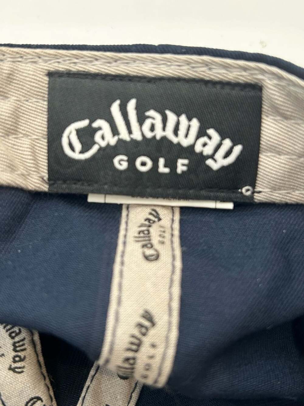 Callaway Golf Navy Blue Adjustable Strapback Hat with USA Flag Detail - Picture 4 of 9